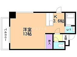 アルティミス手稲 1Kの間取図画像