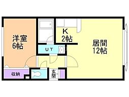 フォーサイトグランデ 1LDKの間取図画像