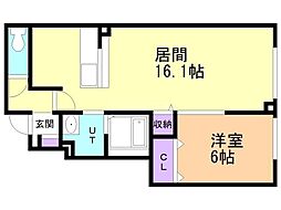 エム・スクエア 1LDKの間取図画像