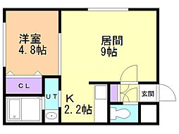 スペランツァ発寒 1LDKの間取図画像