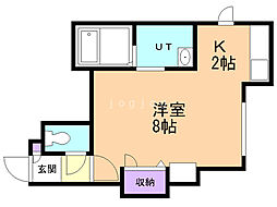 ハイツ・エミール 1Kの間取図画像