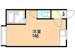 タイムコート ワンルームの間取図画像