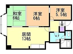 カルチェ・ド・札幌 3LDKの間取図画像