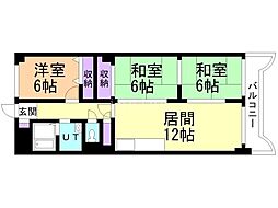 パサージュ発寒 3LDKの間取図画像