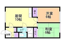 ベーシック78 2LDKの間取図画像