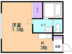 HiLLSLa.LUMIERE 1Kの間取図画像