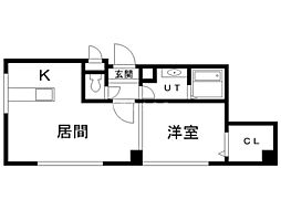 発寒サーティス1番館 1LDKの間取図画像