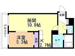 TM410ChoiceResidence 1LDKの間取図画像