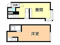 コテージ琴似 1DKの間取図画像
