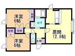 メゾン・アイリス 2LDKの間取図画像