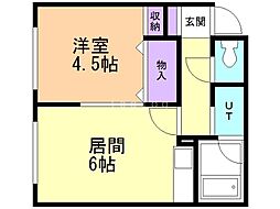 マーガレットハイツ 1DKの間取図画像