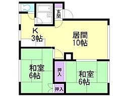 間取図画像 2LDK