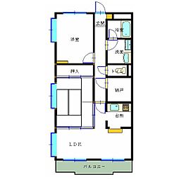 ドエル壱番館 2SLDKの間取図画像