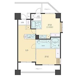 デュアルリンクス川口本町 2LDKの間取図画像