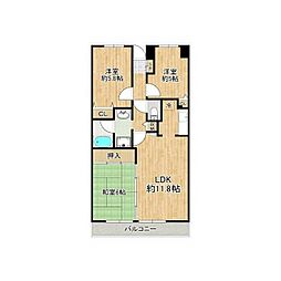 アーバンイケダ 3LDKの間取図画像