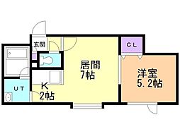 ラ・ティエラ 1LDKの間取図画像