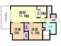 間取図画像 2LDK