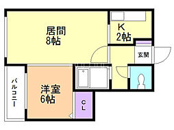 間取図画像 1LDK