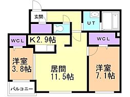 間取図画像 2LDK