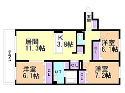 間取図画像 3LDK