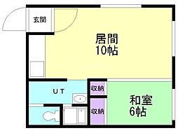 STハイム 1LDKの間取図画像