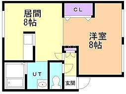 第三コーポ町村 1LDKの間取図画像