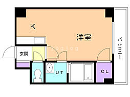 パラッツオ884 1Kの間取図画像