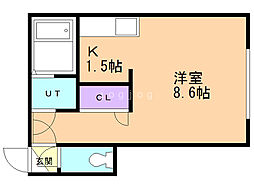 ハイツさくら 1Kの間取図画像