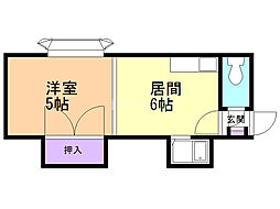 マイコート南郷st. 1DKの間取図画像