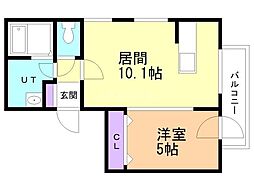 LaMatriz 1LDKの間取図画像