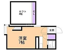 プチ・シャトー ワンルームの間取図画像