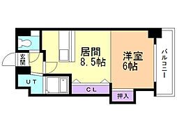 フェアフィールド菊水 1LDKの間取図画像