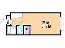 ル・ノール白石駅前1 ワンルームの間取図画像