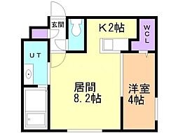 CAVIAR56 1LDKの間取図画像