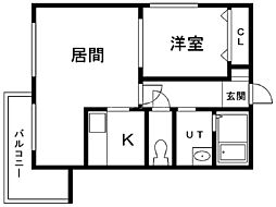 グランメゾン栄通 1LDKの間取図画像