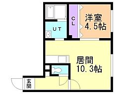 札幌市白石区栄通13丁目マンション 1LDKの間取図画像