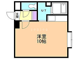 グリュスゴット南郷 ワンルームの間取図画像
