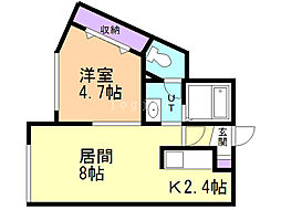 ヒナタミチ 1LDKの間取図画像