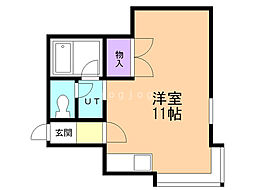 BAM ワンルームの間取図画像