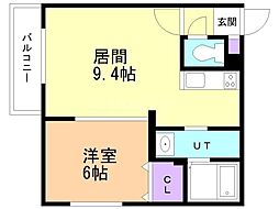 札幌市白石区栄通10丁目マンション 1LDKの間取図画像