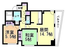 コーポラススプレンダー 2LDKの間取図画像