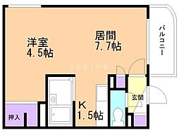 エスパシオ本郷 1LDKの間取図画像