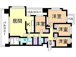 ダイアパレス札幌東アクティオ 4LDKの間取図画像