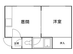 コーポラス千豊第一 1DKの間取図画像