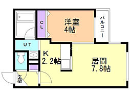 ガーデンハウスキクスイ 1LDKの間取図画像