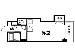 103松井ビル ワンルームの間取図画像