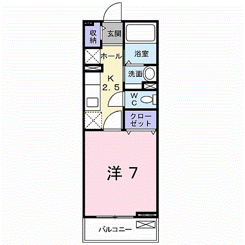 ルピエ紀三井寺 203｜和歌山県和歌山市紀三井寺(賃貸アパート1K・2階・26.11㎡)の写真 その2