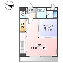 コンフォース21 1LDKの間取図画像