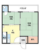 森栄荘1 201 ｜ 和歌山県和歌山市松江西１丁目（賃貸アパート2K・2階・29.79㎡） その2