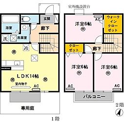 サンクレール 3LDKの間取図画像